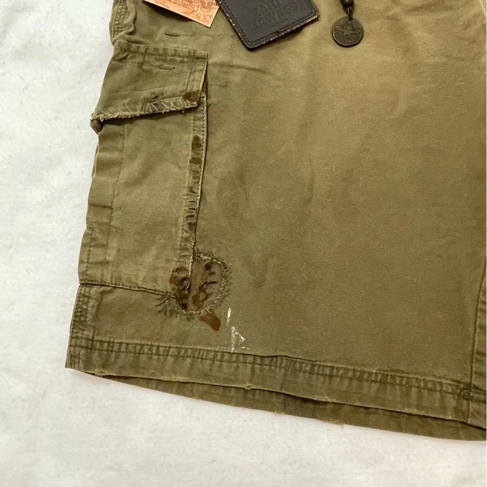 NWT Zahi Hawass Repaired Explorers Cargo Shorts Khaki Egyptian Archeology Sz 34